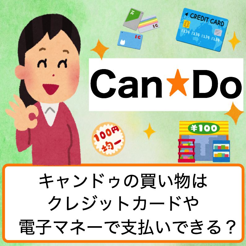 キャンドゥでは現金払いだけ クレジットカード 電子マネーが使えるか解説 ブラックリストのキリンです